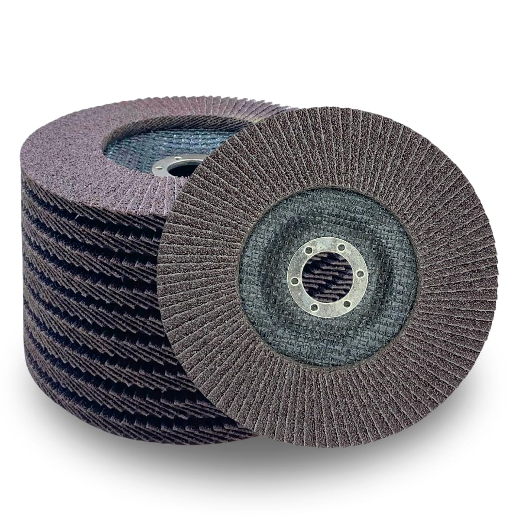 Whitby Abrasives 6 inch calcined alumina flap discs, 120 grit, 10 pack