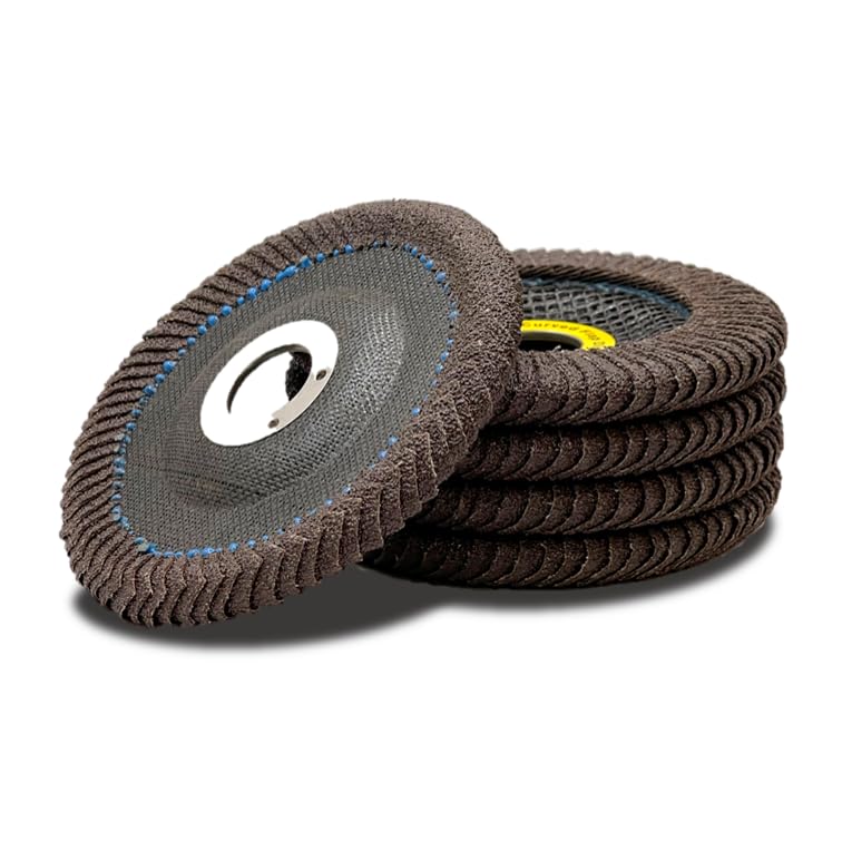 5 PACK 4-1/2" x 7/8" Curved Edge Calcined Alumina Flap Discs