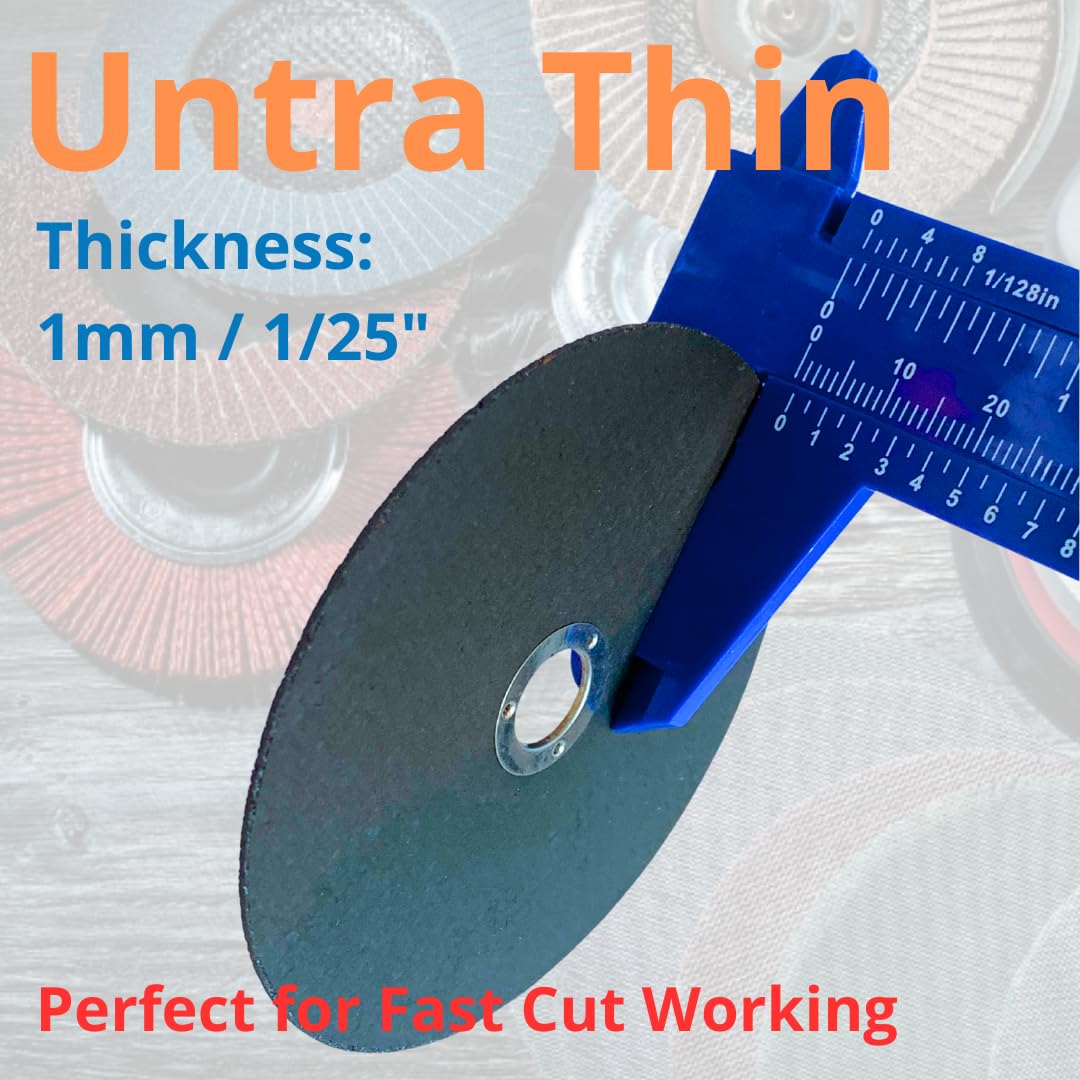 WA Paquete de 25 - Discos de corte de metal y acero inoxidable de 3 pulgadas, disco de corte ultradelgado para amoladoras, disco de corte plano de 3”x1/24”x 3/8", disco de corte rápido (paquete de 25 - 75x1.0x9.5mm)