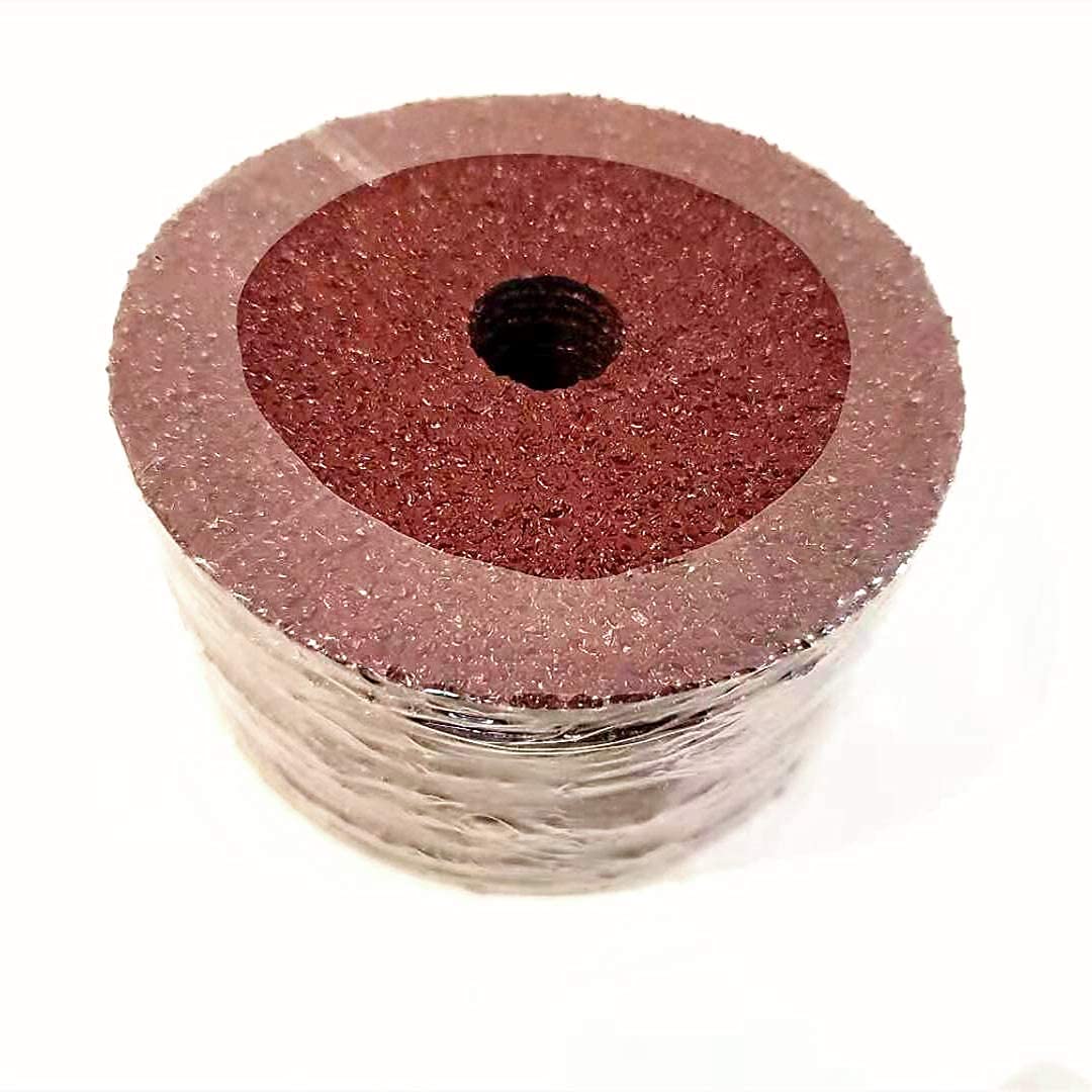 PAQUETE DE 25 - Discos de lijado y desbaste de fibra resinosa de 5" X 7/8" Granos 16/24/36/50
