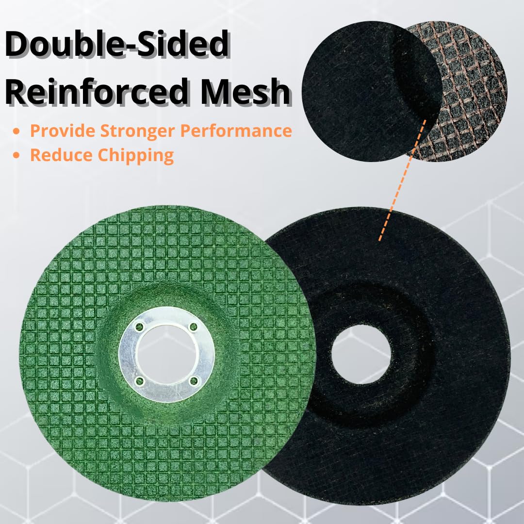 25 PACK 4" x 1/8" x 5/8" Flexible Grinding Wheels, 60 Grit