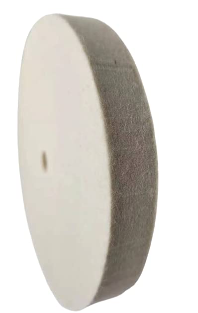 WA Disco de pulido de lana de 6" x3/4", Fieltro de lana fina comprimida, Eje de 1/2", Disco de lana para pulir y abrillantar para amoladora de banco, Pulido y bruñido de joyería/metal/acero inoxidable, 6" x3/4" x1/2"