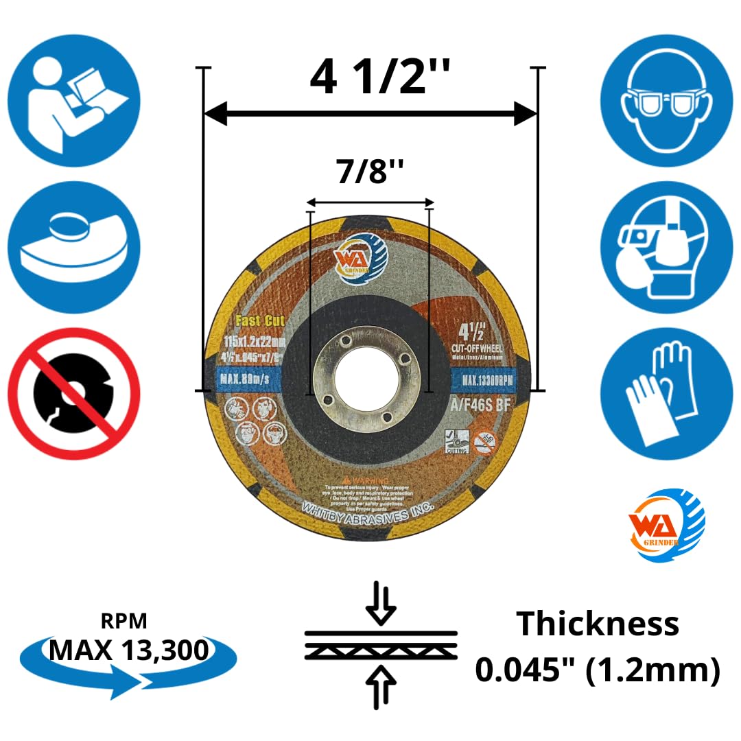 25 PACK FastCut Cutting Wheels for Metal & Stainless Steel