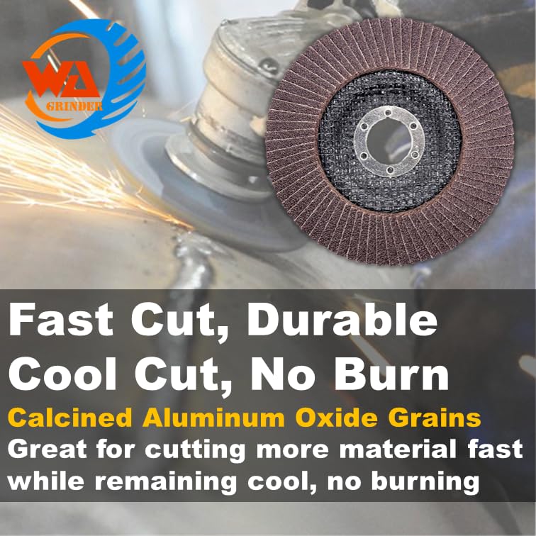 20 PACK 5" x 7/8" Calcined Alumina Flap Discs – Assorted 40/60/80 Grit