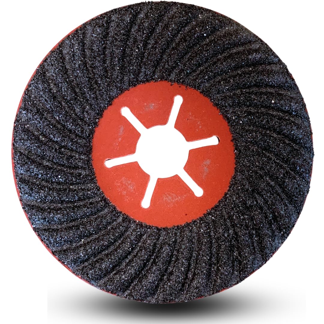 Whitby Abrasives 5 inch semi-flexible silicon carbide sanding discs, 36 grit, 10 pack