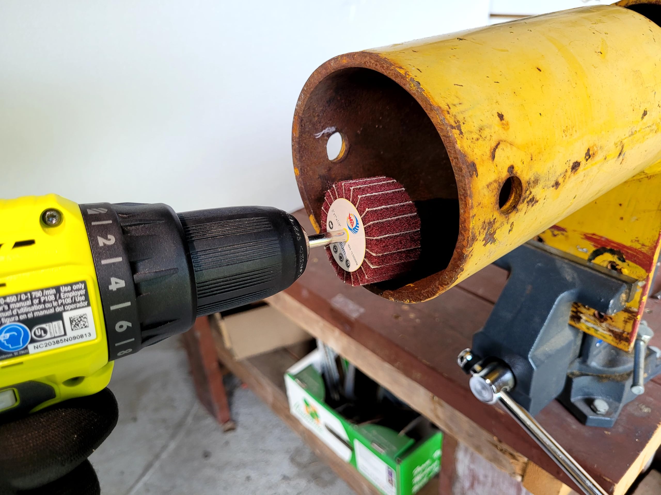 5 PAQUETES de Discos Abrasivos Montados de 3" pulgadas con Vástago de 1/4", Rojo Mediano 3"x1"x1/4", Lijadora para Lijar y Acabar, Usado en Taladros/Amoladoras de Matriz, Elimina Óxido y Pulir, Trabajos en Metal/Madera (5 PIEZAS)