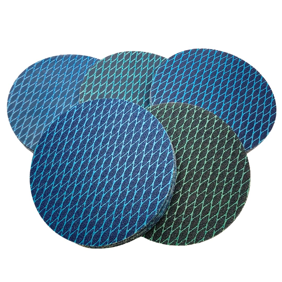 50 PACK 6" Diamond Hook & Loop Sanding Discs – Assorted Grits