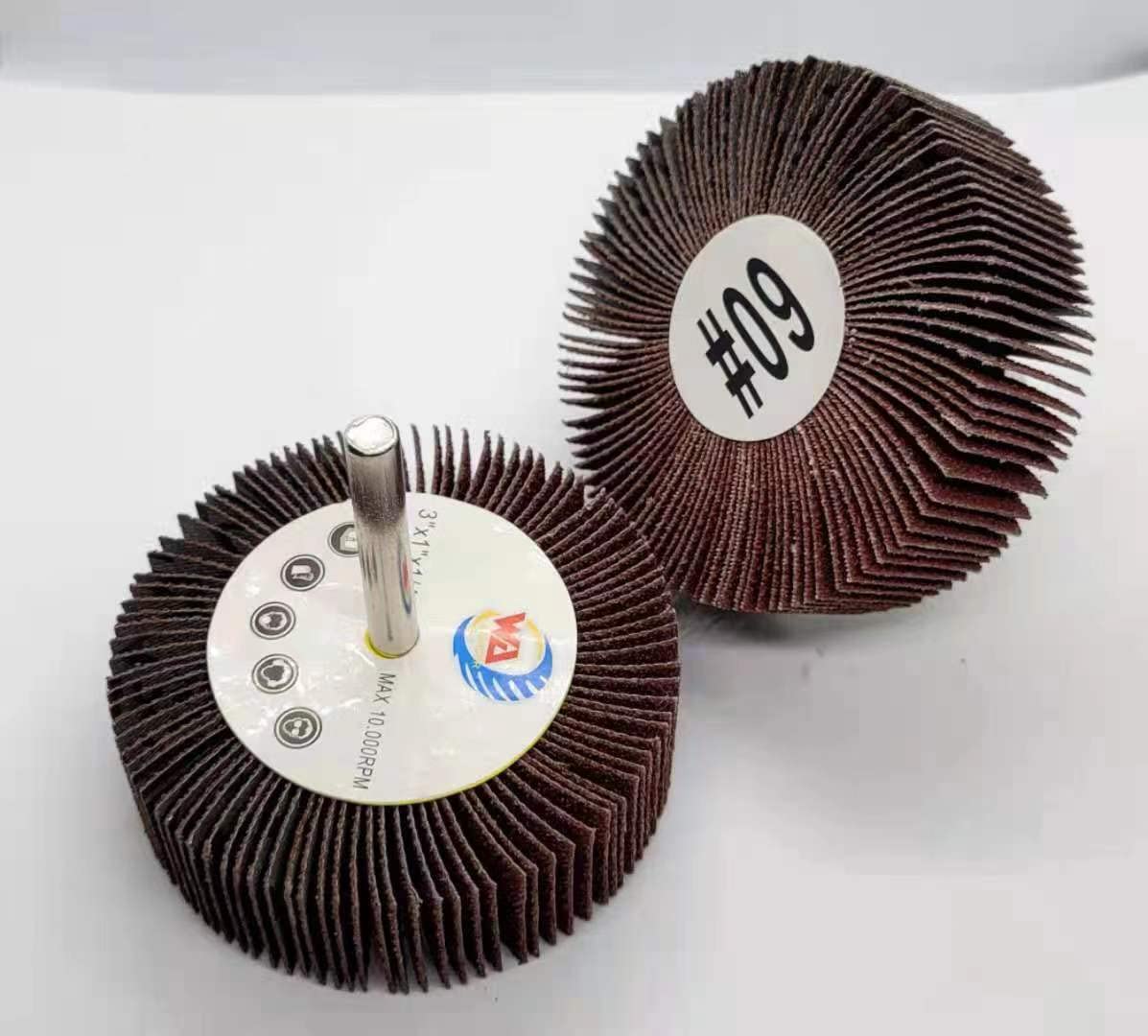 WA 5 PIEZAS - Ruedas de láminas montadas de óxido de aluminio de grado industrial de alto rendimiento y durabilidad de 3"x1"x1/4" con vástago de 1/4"