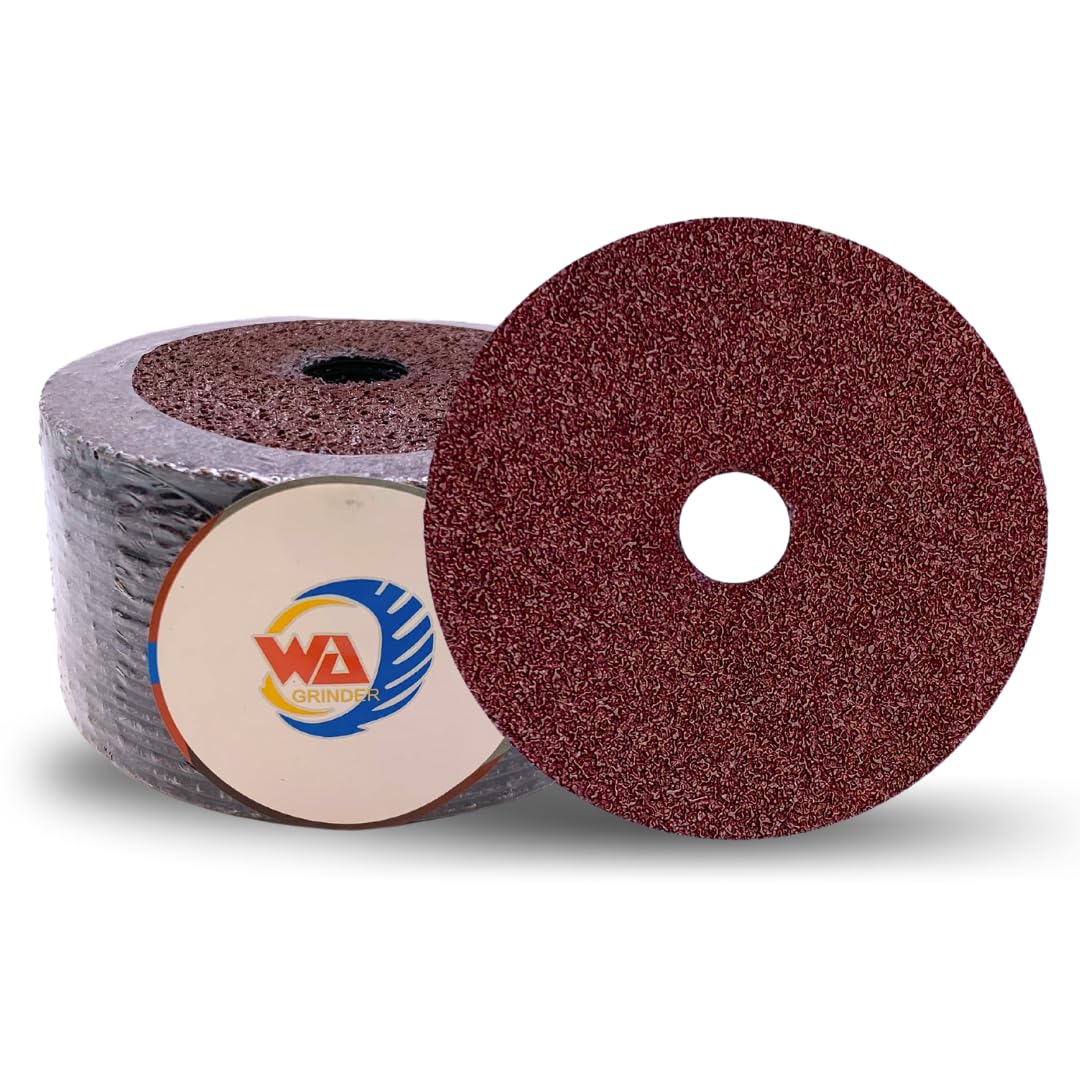 PAQUETE DE 25 - Discos de lijado y desbaste de fibra resinosa de 5" X 7/8" Granos 16/24/36/50