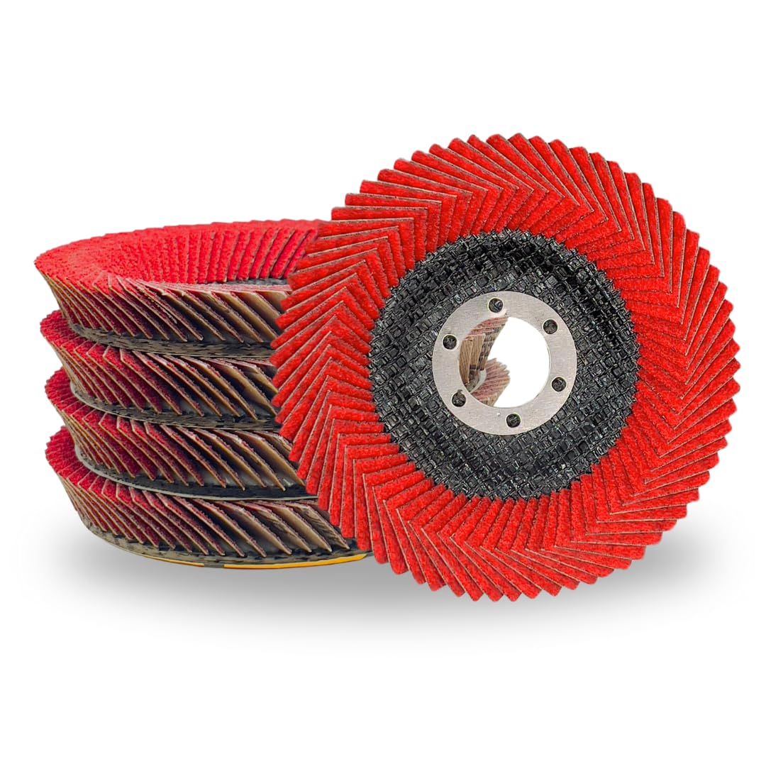 Whitby Abrasives 4-1/2 inch VSM ceramic flexible bowl flap discs, 80 grit, 5 pack