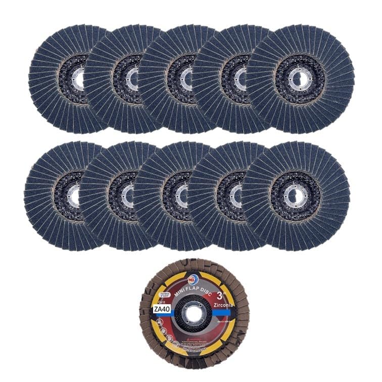 10 PACK 2" Mini VSM Zirconia Flap Discs with 3/8" Arbor