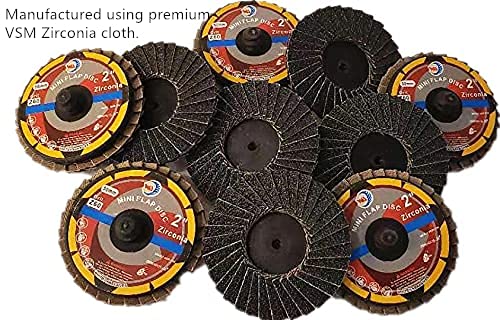 WA 10PACK - Discos de lija de circonio con cierre rápido y cambio rápido, para desbaste y lijado