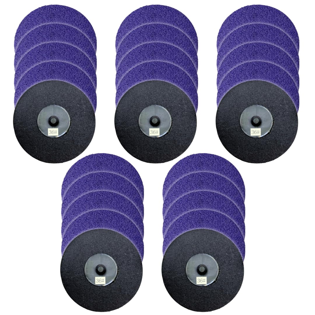 Disco de lijado de circonita morada con soporte de almohadilla de vástago de 1/4"