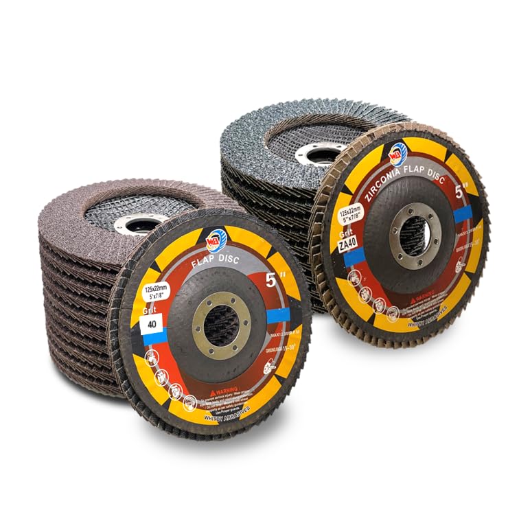 WA 20 PACK - Disques à lamelles industriels de qualité supérieure en zircone/aluminium de 5 po x 7/8 po