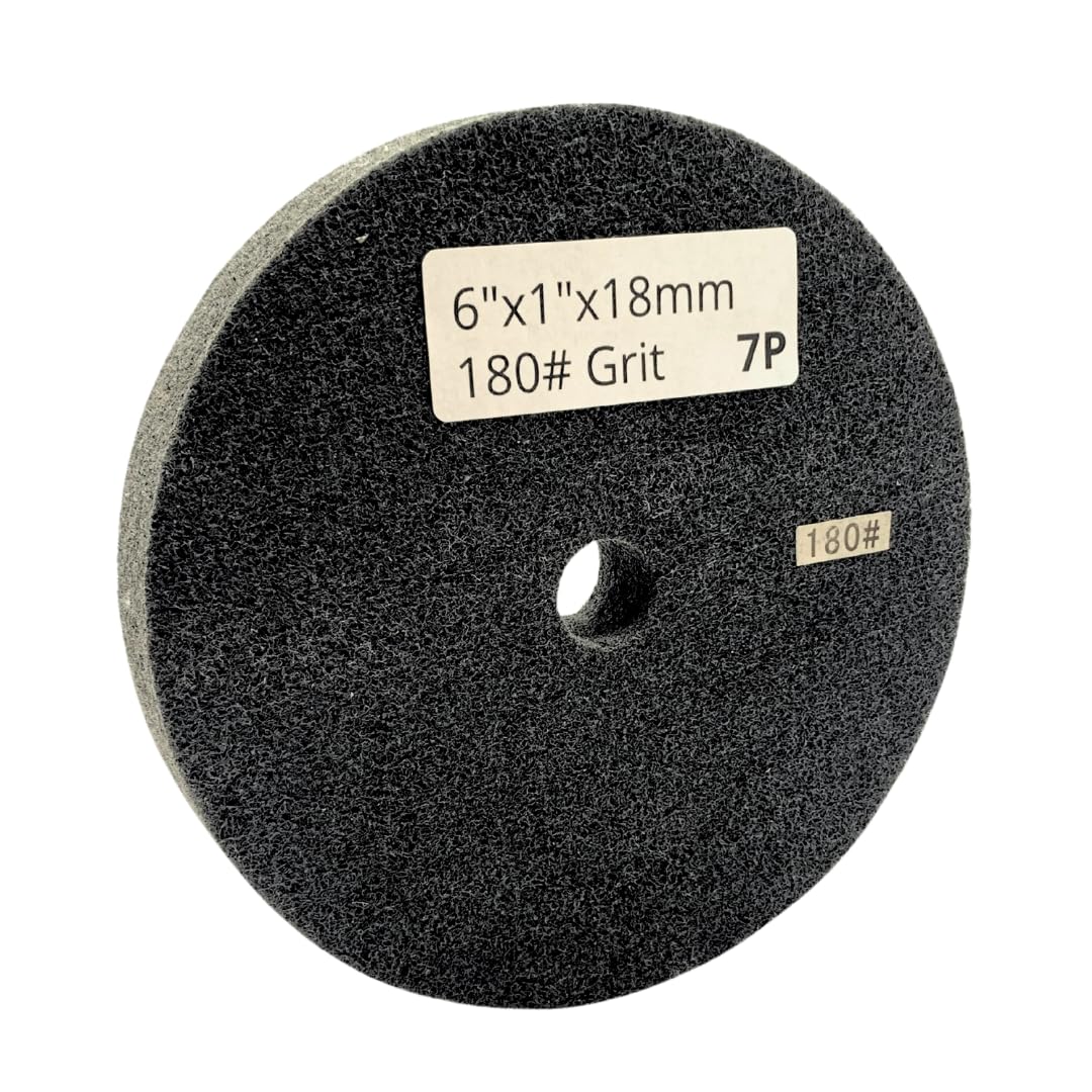 Rueda de pulido y esmerilado de fibra de nailon para banco 6"x1"x18mm, 7P