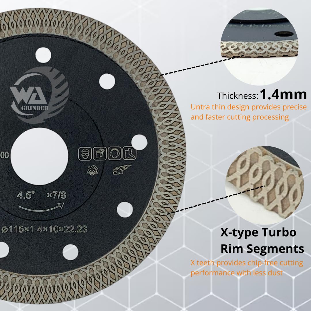 4-1/2" Wave Diamond Saw Blade for Tile, Granite & Marble