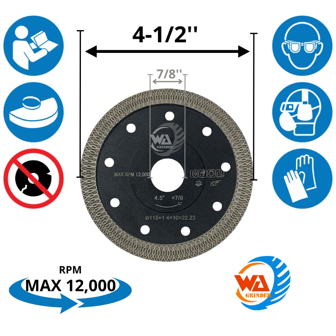 4-1/2" Wave Diamond Saw Blade for Tile, Granite & Marble