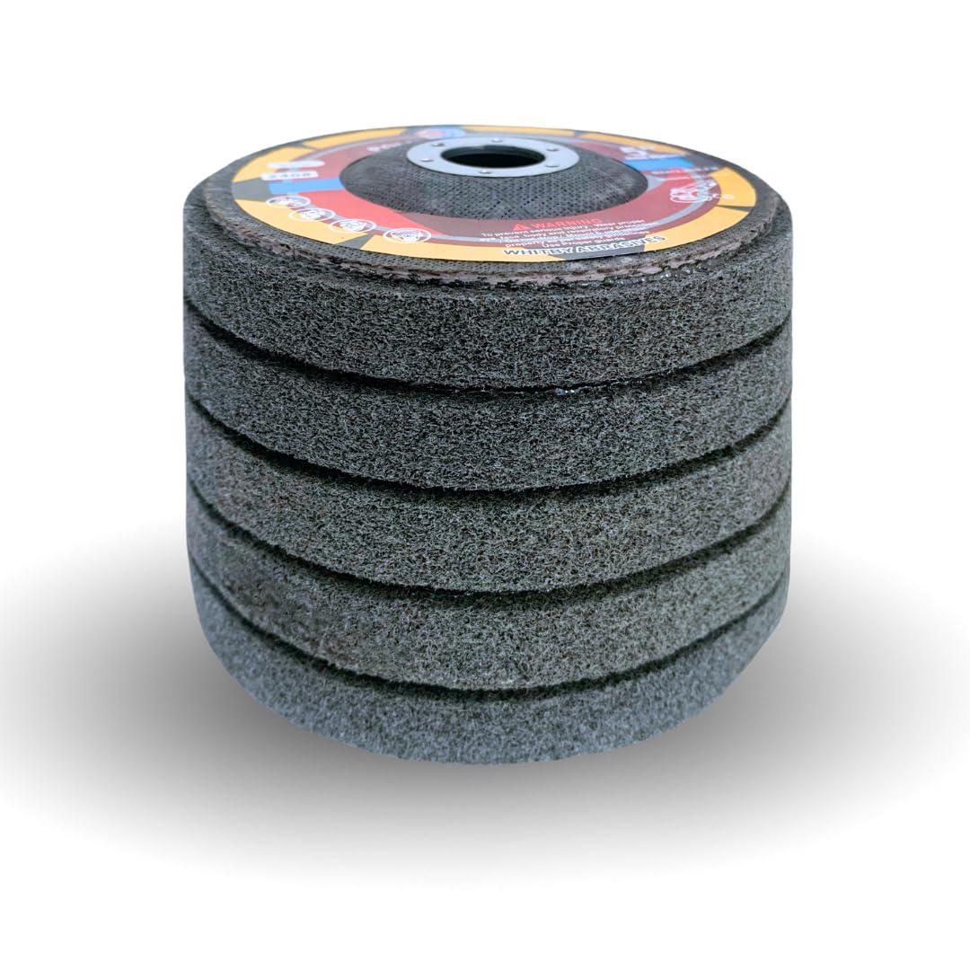 Whitby Abrasives 4-1/2 inch nylon fiber flap discs, 240 grit, 5 pack
