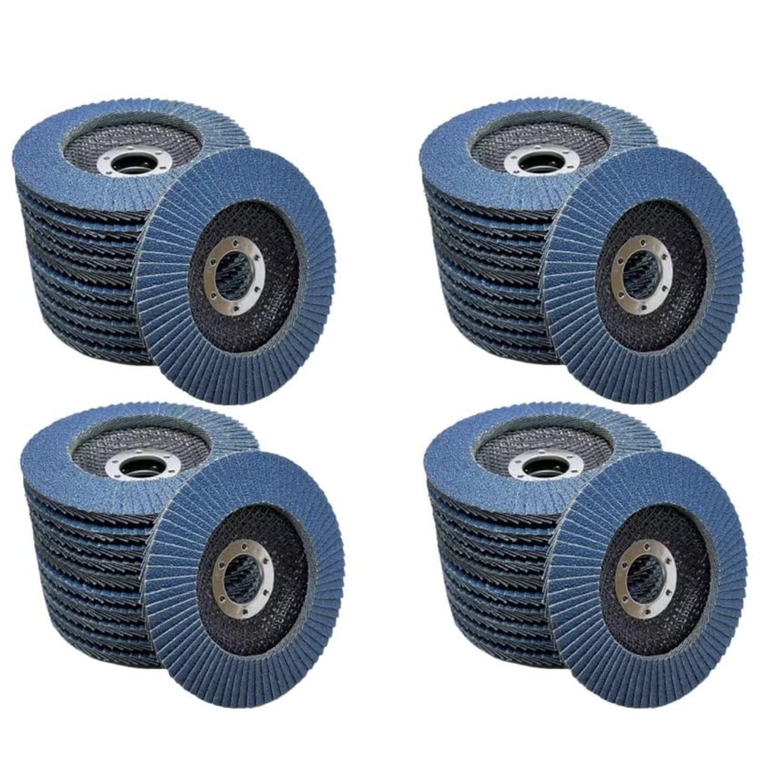 Paquet économique - Disques à lamelles en zircone de 4 1/2 po x 7/8 po, pour meuleuses d'angle, disques à poncer, meules pour acier inoxydable/métal, T29
