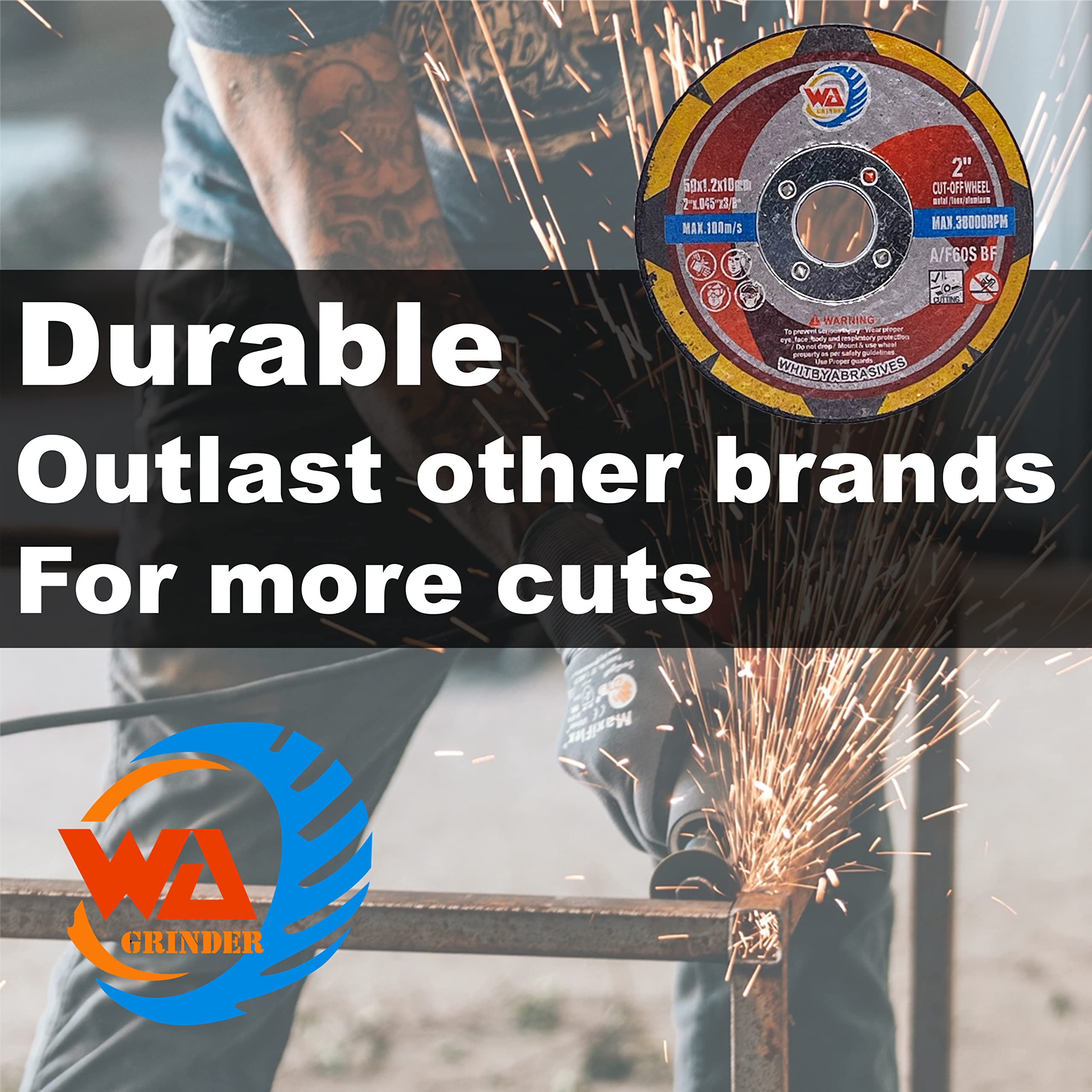 20 PACK 2" x 0.045" x 3/8" Thin Cutting Wheels for Metal & Stainless Steel