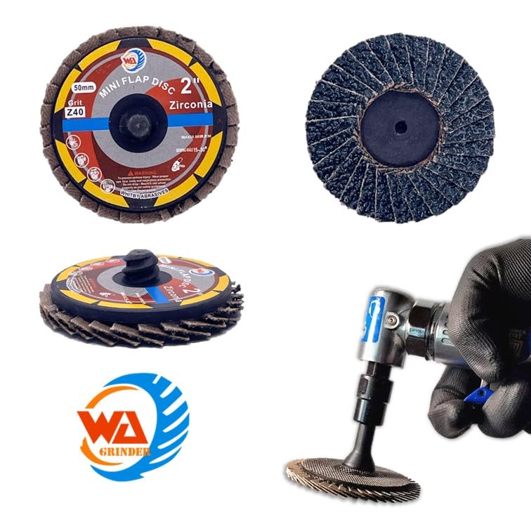 WA 10PACK - Discos de lija de circonio con cierre rápido y cambio rápido, para desbaste y lijado