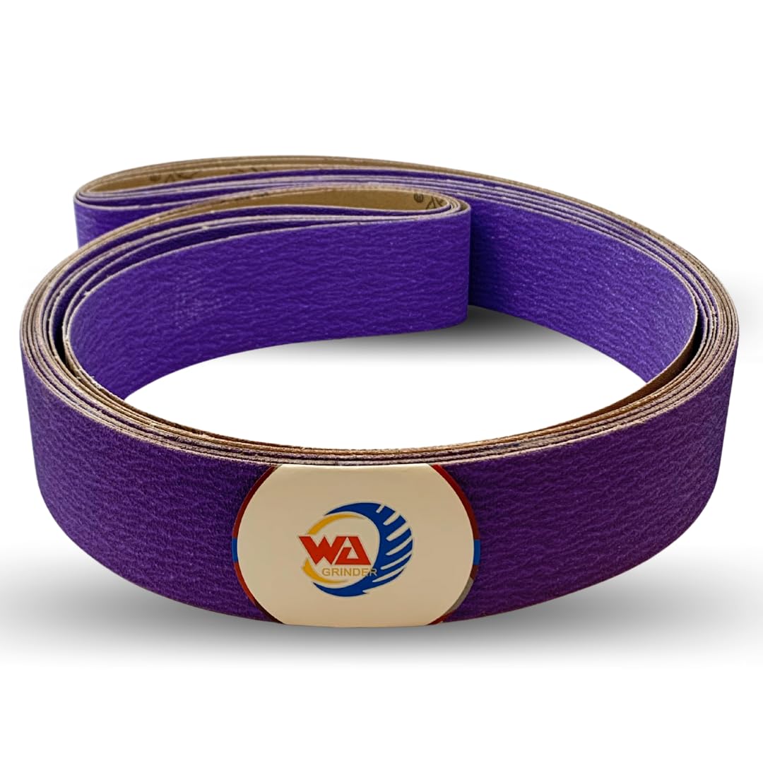 Whitby Abrasives 2 by 72 inch zirconia and ceramic purple sanding belts, 5 pack