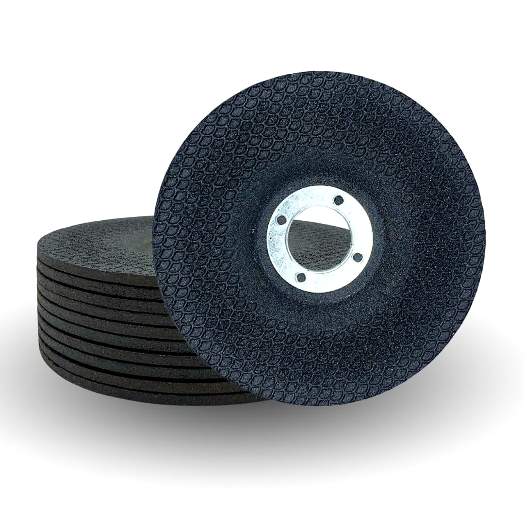 MEULEUSE WA 10 PIÈCES Disque à meuler flexible 4 1/2" 80# pour métal, à centre déporté pour meuleuse d'angle, épaisseur 1/8", alésage 7/8", 13 300 tr/min max, grain 80