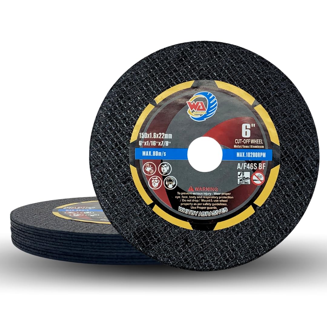 Whitby Abrasives 6-inch thin cut-off wheel for metal and stainless steel with 7/8-inch arbor