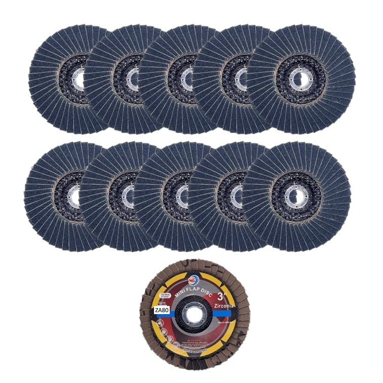 10 PACK 2" Mini VSM Zirconia Flap Discs with 3/8" Arbor