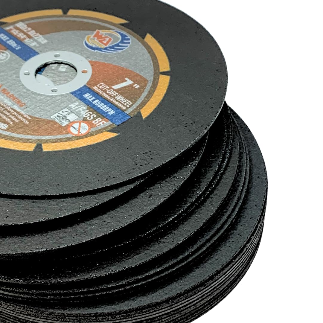 LOT DE 25 DISQUES À TRONÇONNER 7" x 5/64" x 7/8" POUR MÉTAL ET ACIER INOXYDABLE