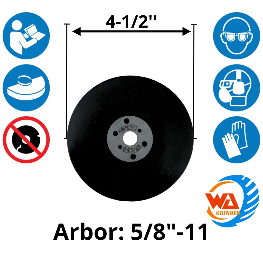 Plato de respaldo para amoladora angular para disco de fibra de resina