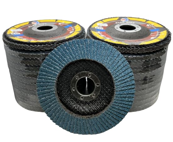 WA101R PAQUETE DE 20 - Disco de láminas de circonio de 4 1/2" x 7/8" y 40 granos, grado industrial de alta densidad, disco de lijado, muela abrasiva para amoladora angular de metal/acero inoxidable/madera, 4 1/2 pulgadas, grano 40 (115x22mm) T29