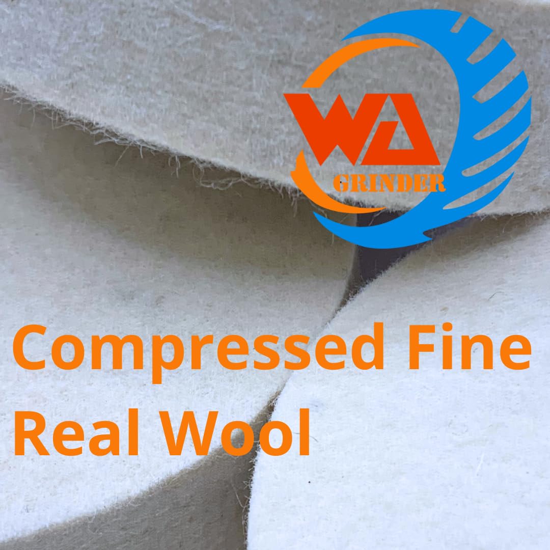 4" x 1" Wool Buffing Wheel, Compressed Fine Wool Felt
