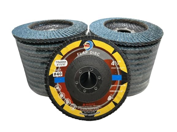 Whitby Abrasives 4-1/2 inch 40 grit zirconia T29 flap discs, 20 pack