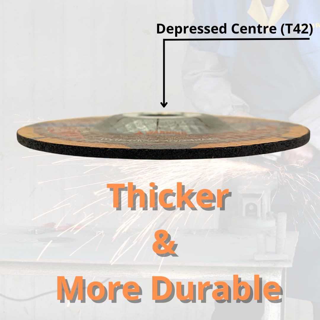 Disco de corte WA de 1/8" para amoladora angular, disco de corte de metal de uso general de centro deprimido de 1/8" X 7/8", para metal, hierro, acero