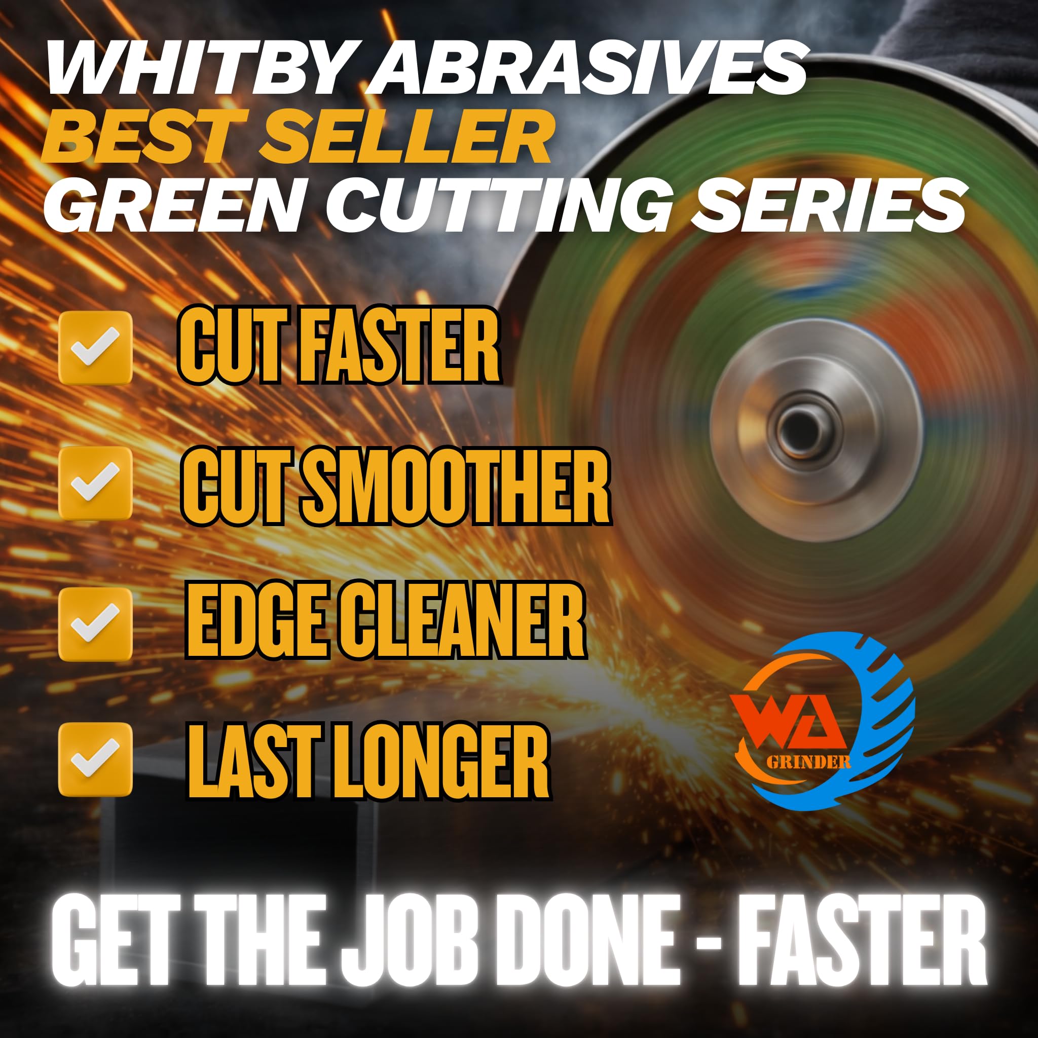 CASE LOAD: 4-1/2" & 5" x 0.045" x 7/8" Green Cutting Wheels for Metal