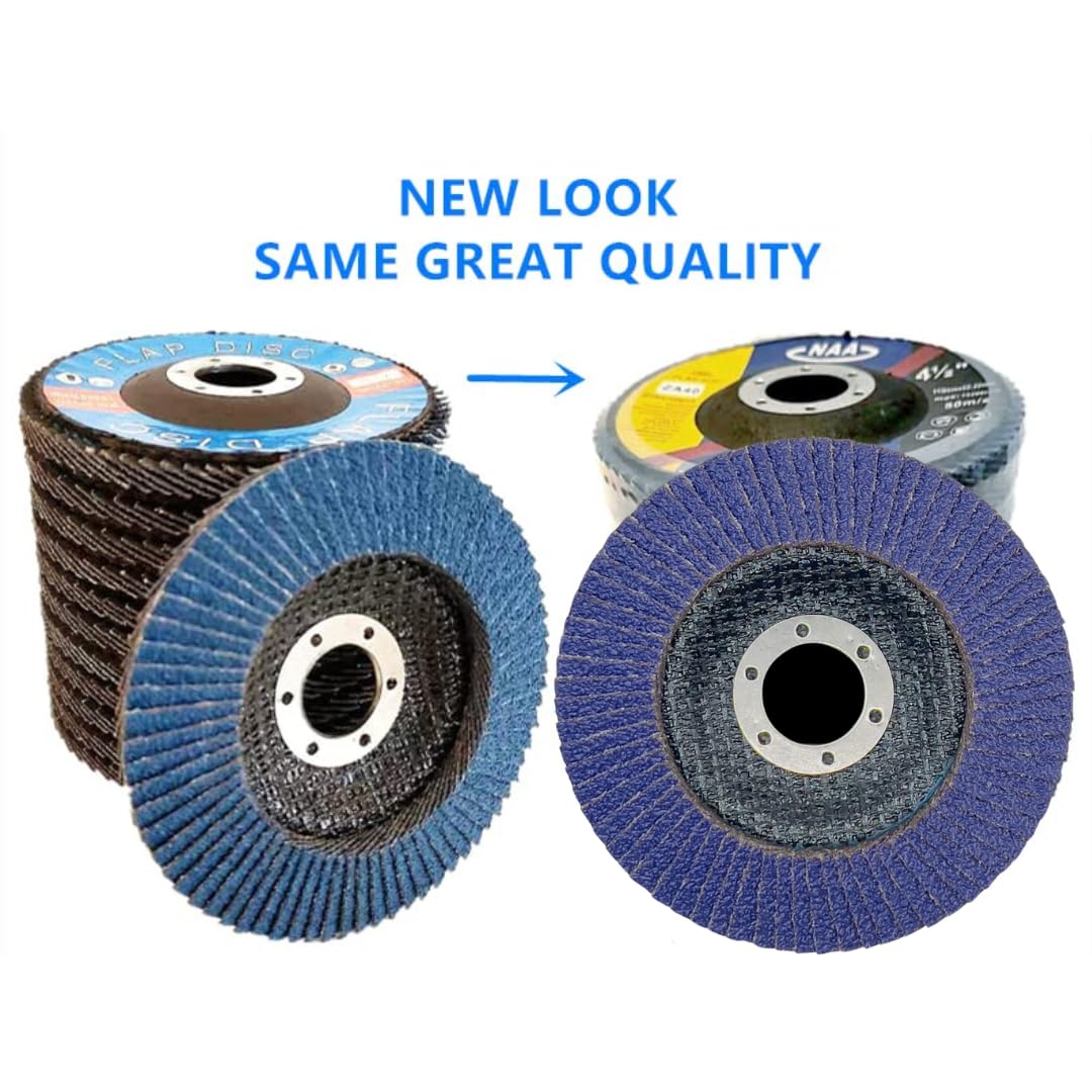 10 PACK 4 1/2" x 7/8" Zirconia Flap Sanding Disc Grit 40