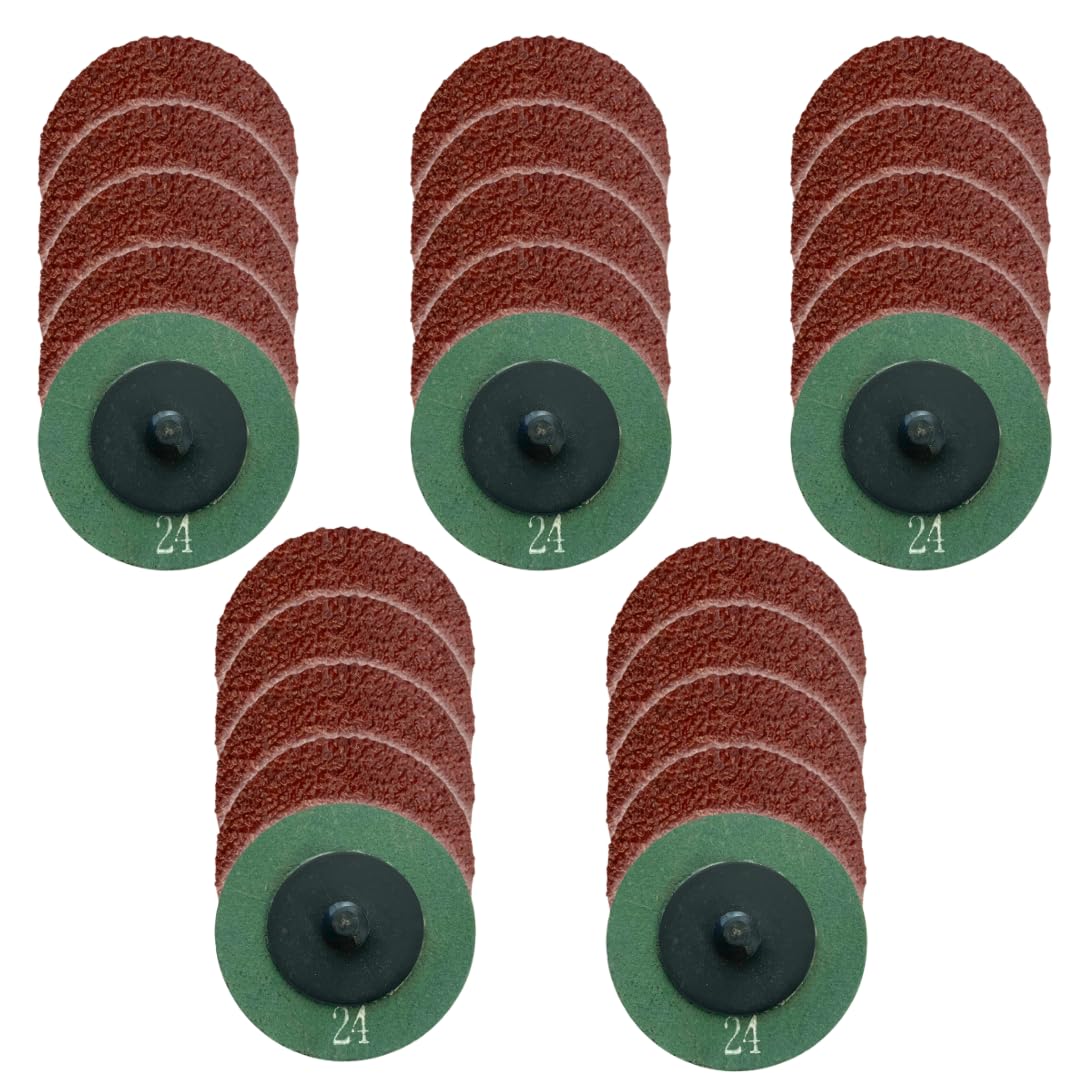 Whitby Abrasives 2 inch quick change resin fiber sanding discs, 25 pack