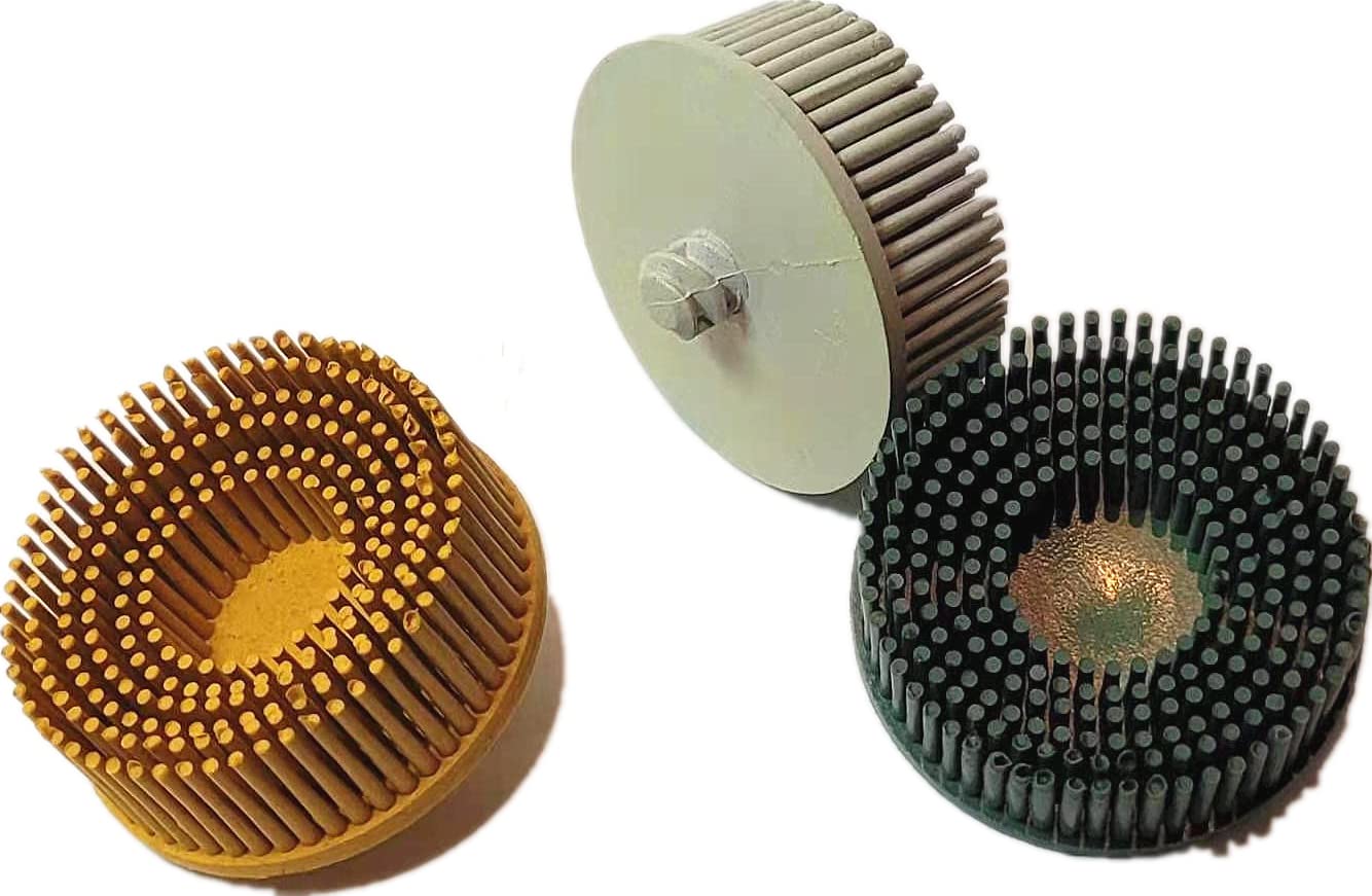 3 PACK 2" Emery Rubber Bristle Discs – Assorted Grit with 1/4" Shank