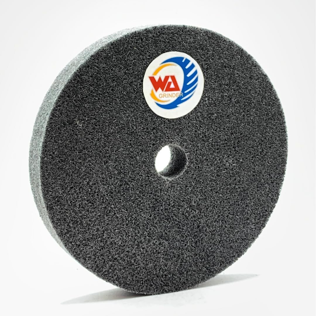 Rueda de banco de fibra de nailon de 6", grano 240, para pulido y desbaste
