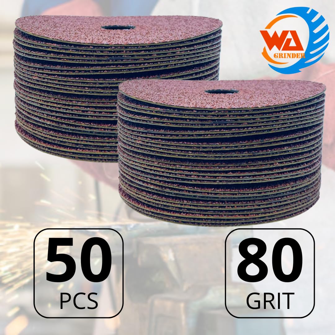 WA 50PACK - Disco de lijado y desbaste de fibra de resina de 6" X 7/8"
