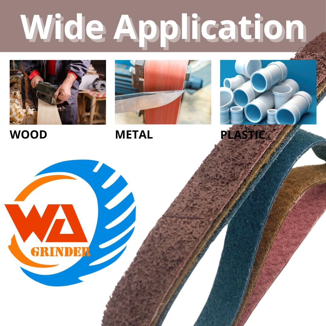 Whitby Abrasives 1 x 30 inch non-woven surface conditioning sanding belts, 3 pack