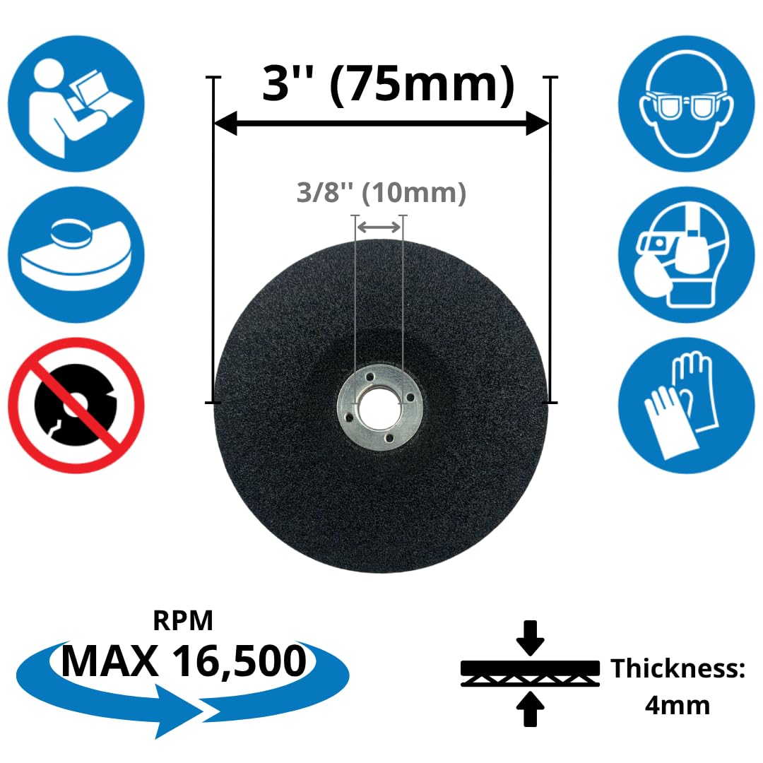 5 PACK 3" Grinding Wheels for Die Grinder