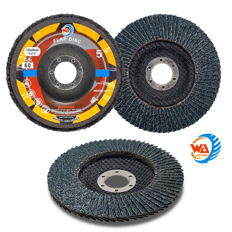 WA 20 PACK - Disques à lamelles industriels de qualité supérieure en zircone/aluminium de 5 po x 7/8 po