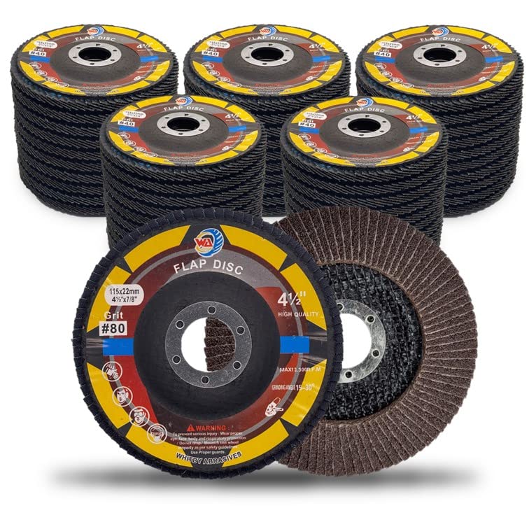 Whitby Abrasives 4-1/2 inch calcined alumina Type 29 flap discs, 50 pack