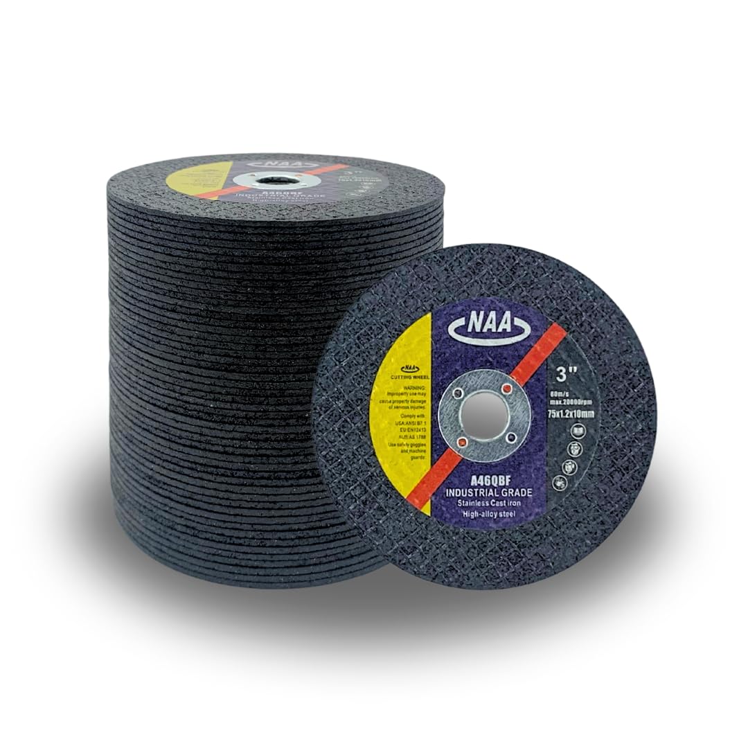 Whitby Abrasives 3 inch thin cut-off discs with 3/8 inch arbor, 50 pack