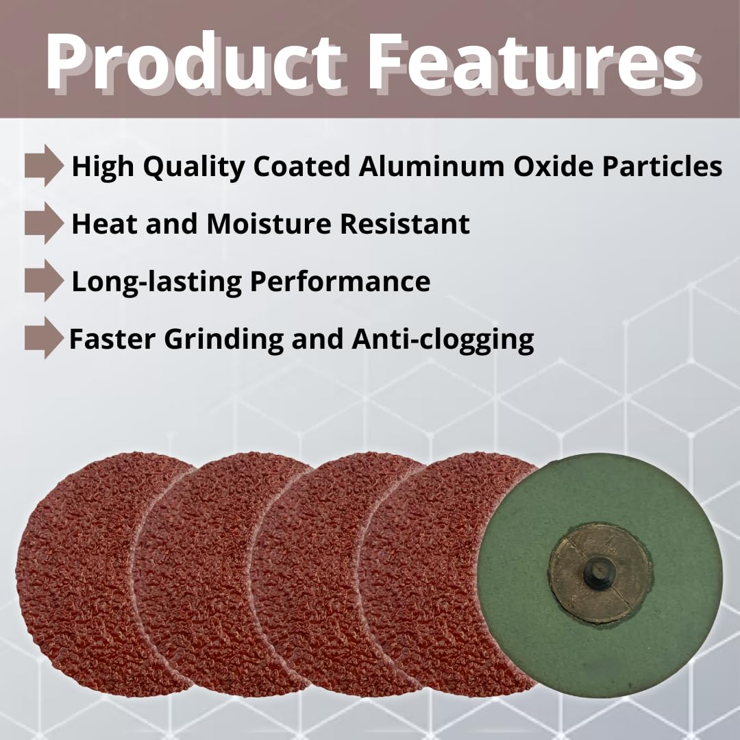 Whitby Abrasives 3-inch roll lock Type R quick-change resin fiber sanding discs, 25 pack