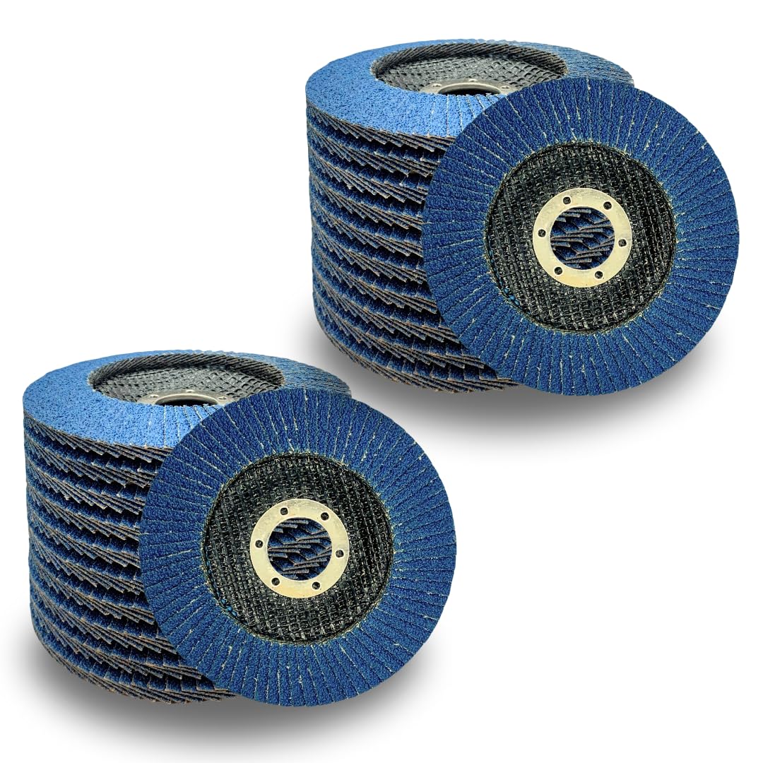 20 PACK 4-1/2" x 7/8" 60 Grit Zirconia Type 29 Flap Discs for Metal & Wood
