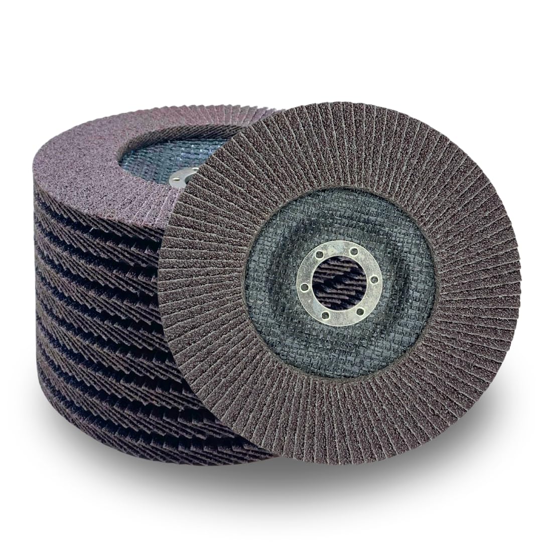 Whitby Abrasives 6 inch 80 grit T27 flap discs for metal and stainless steel, 10 pack