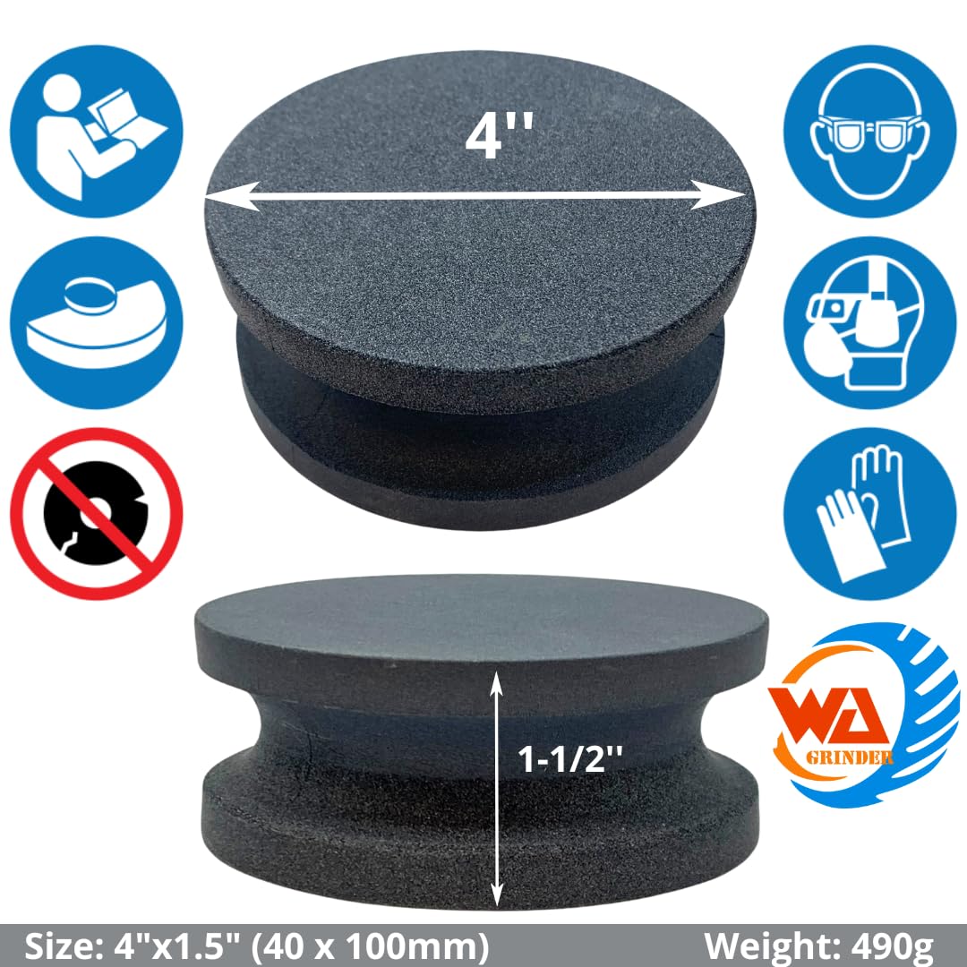 WA 4" Double Grain Hache/Hachette Carbure de Silicium Pierre à Aiguiser Multi-usages, Pierre à aiguiser pour hache, Aiguiseur de patins, Pierre à aiguiser pour couteaux, Pierre à eau, Pierre à aiguiser